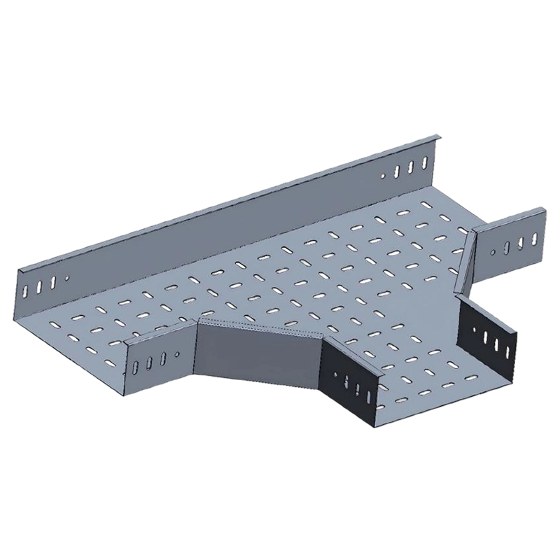 Bandeja de cabos perfurada tee